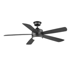 Hampton Bay Averly 52 in. Integrated LED Matte Black Ceiling Fan with Light and Remote Control with Color Changing Technology