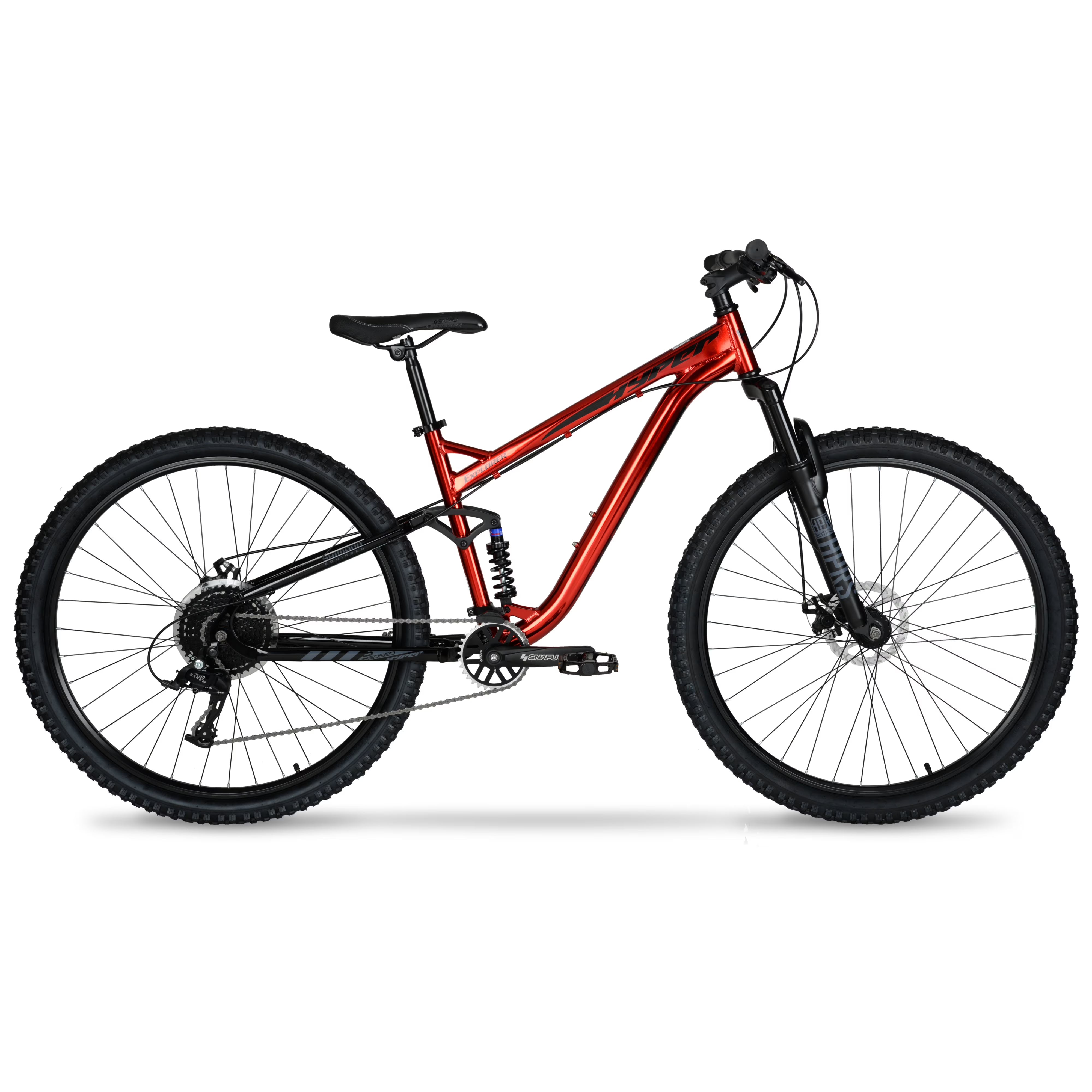 29" Hyper Explorer Dual Suspension Mountain Bike, Adults Age 13+, Red