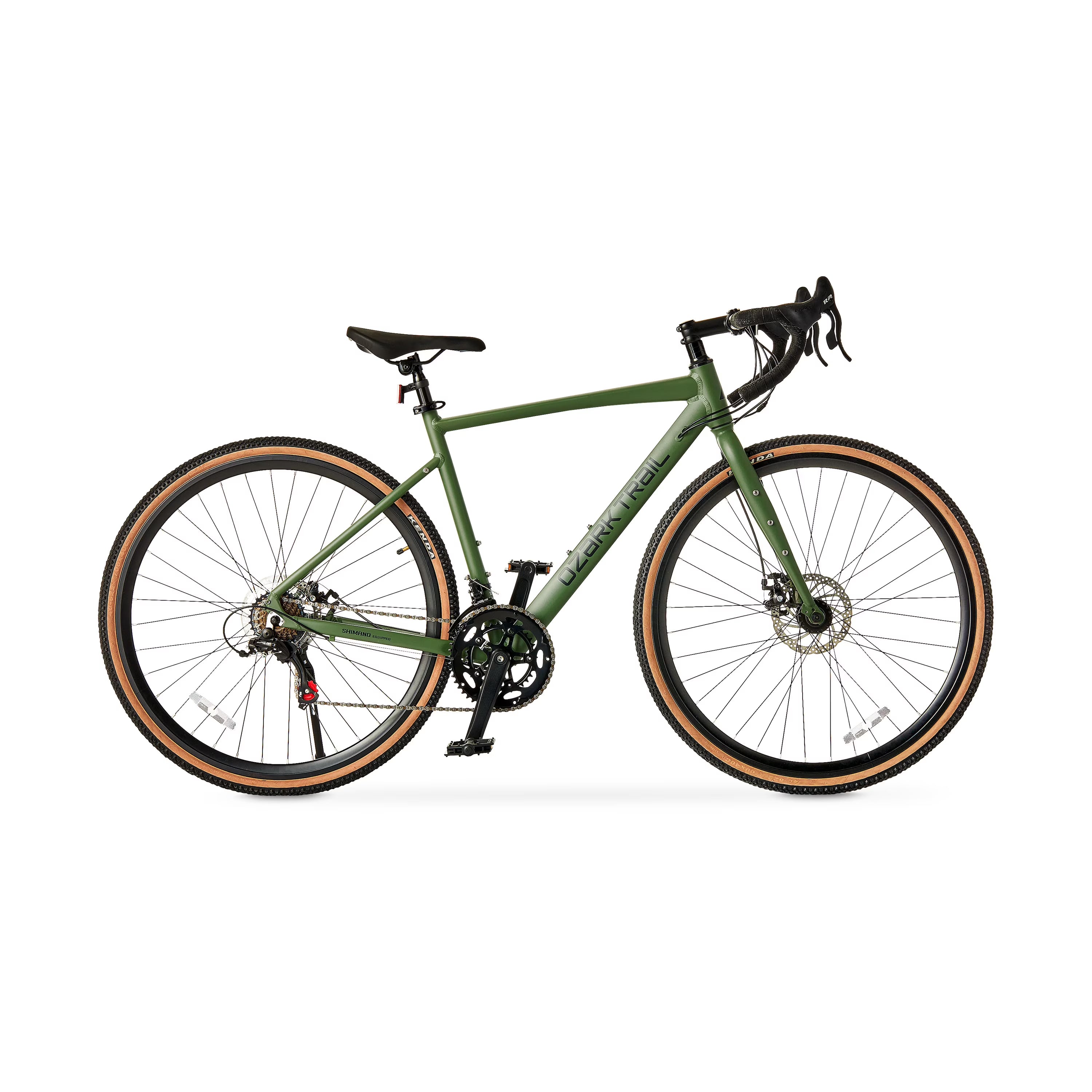 700c Ozark Trail G.1 Explorer Drop Bar Gravel Bike, Medium Frame, Fits Riders 5'5" - 5'10", Green, Adult