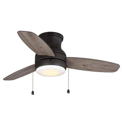 Home Decorators Collection 59344 Ashby Park 44 in. White Color Changing Integrated LED Bronze Ceiling Fan with Light Kit and 3 Reversible Blades